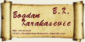 Bogdan Karakašević vizit kartica